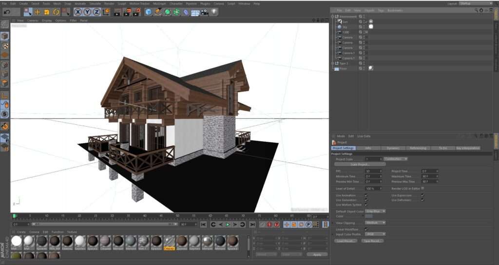 Cinema 4D 3d interior rendering software