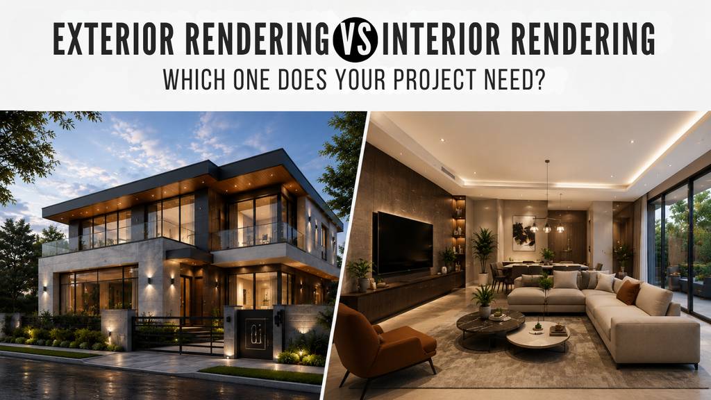 Exterior Rendering vs Interior Rendering