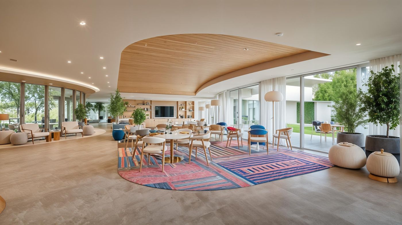 3D interior rendering — living space